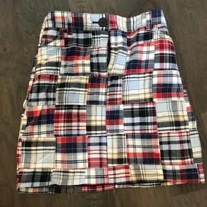 high waisted patchwork skirt